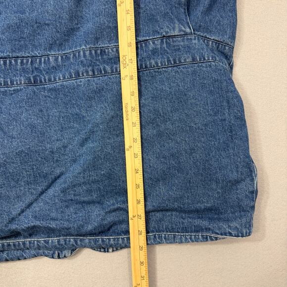 Vintage Denim Chore Coat Extra Large Blue 90s Jean Jacket Barn Field Jacket - Picture 8 of 9